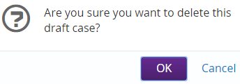 Delete this draft case message