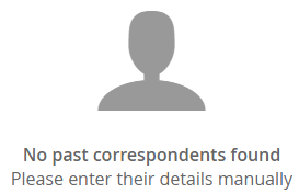 No past correspondents found icon