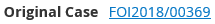 Original FOI case reference number