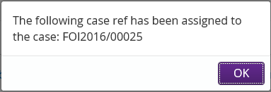Case reference message