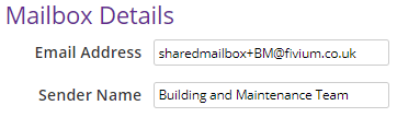 Completed mailbox details