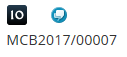 Number 10 icon above the case reference number to identify a number ten case type