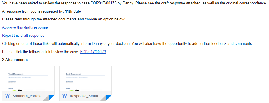 Quality assurance email