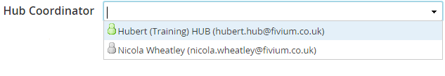 Hub coordinator field