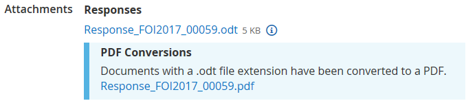 ODT document converted to a PDF document