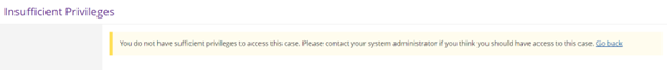 Insufficient privileges message