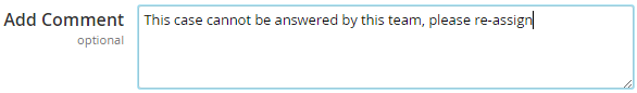 Add comment field